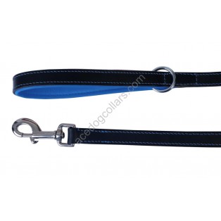 Ace Comfy Matching Leather Lead with PADDED Leather Handle ~ length 44" (10 Colors)